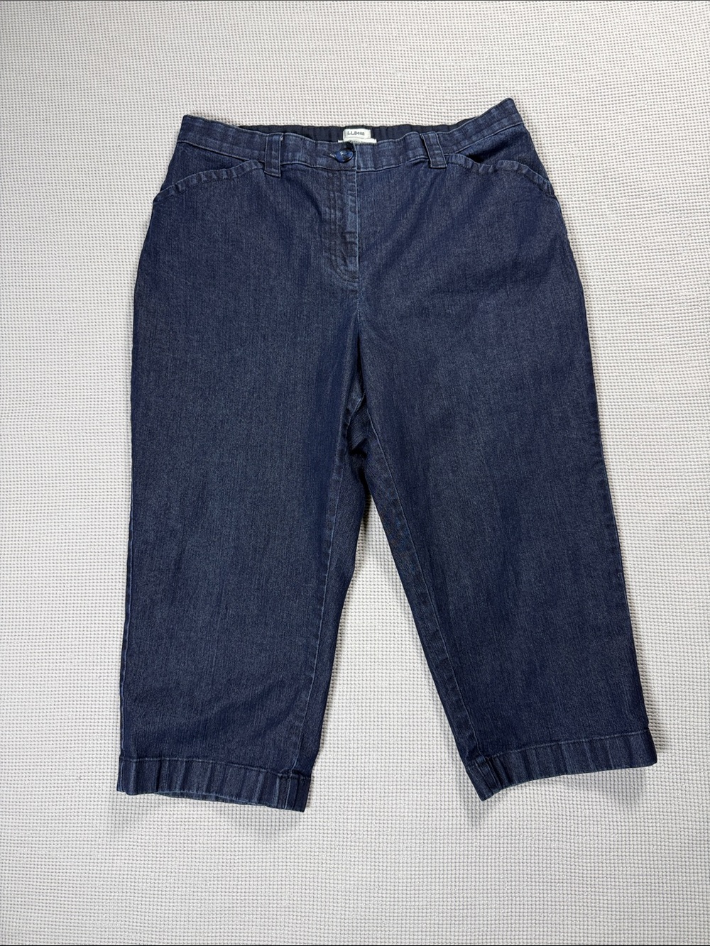L.L. Bean Dark Blue Denim Cropped Jeans